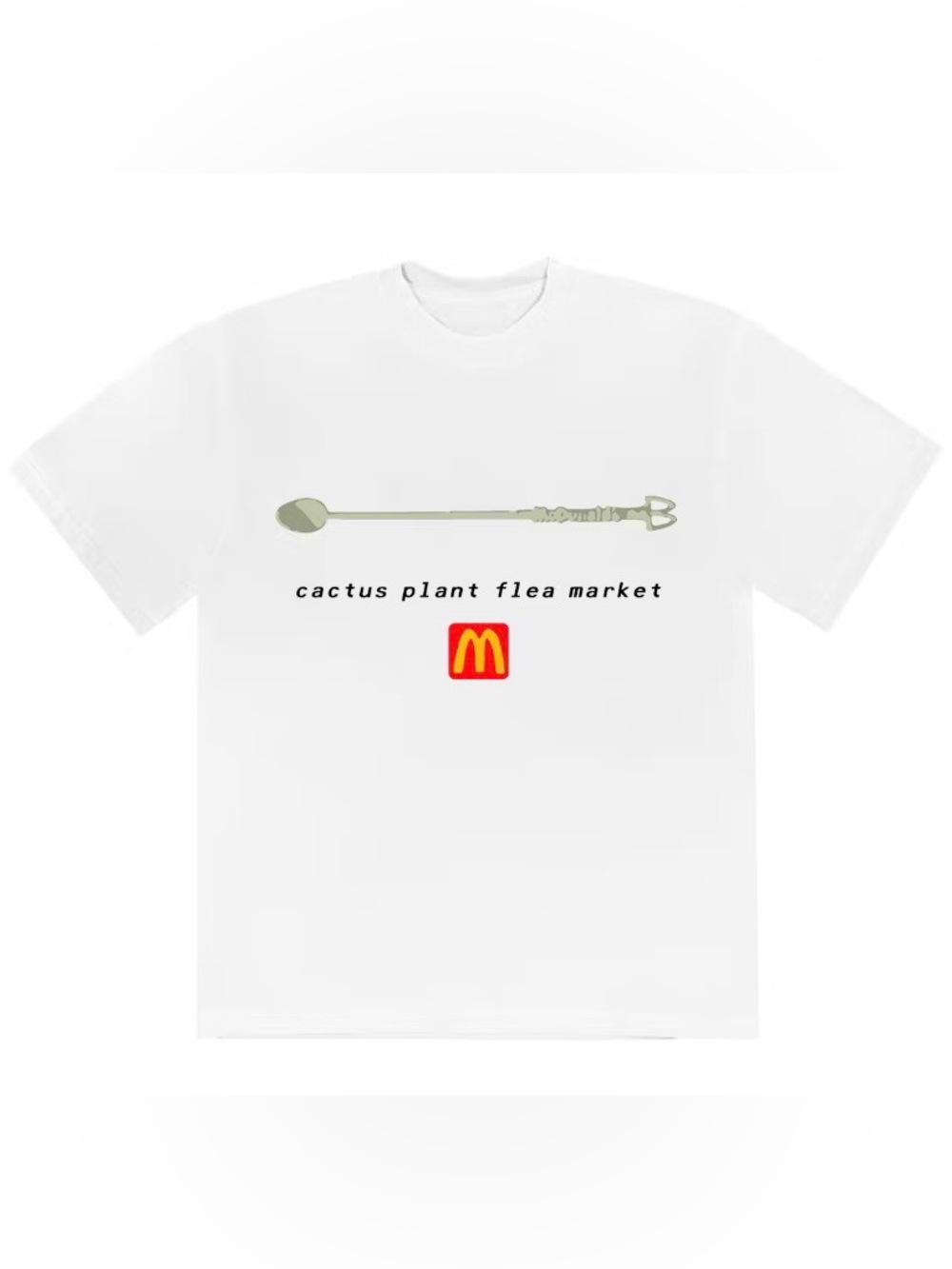 NWT 2022 CACTUS PLANT FLEA MARKET X MCDONALD’S COFFEE STIRRER CPFM T-SHIRT L XL
